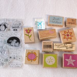 ❤️J20 - Assorted Rubber Stamps with Various Designs